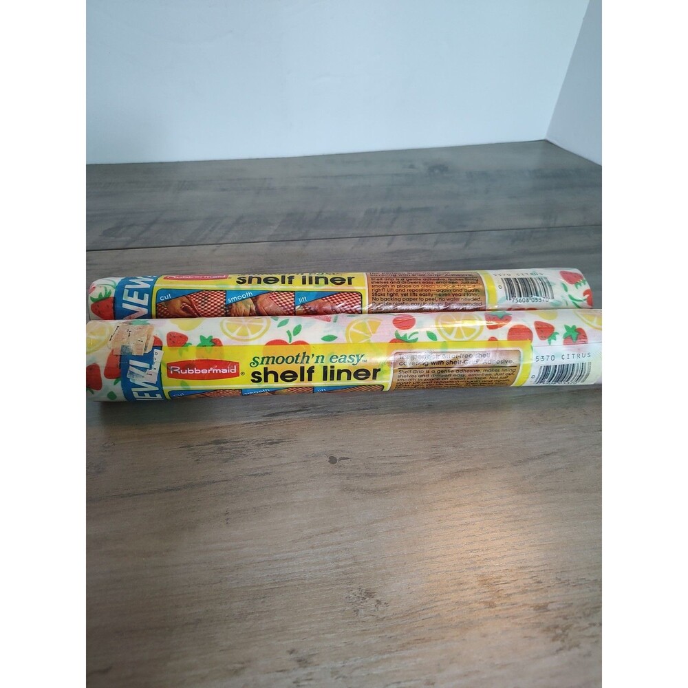 2 Rolls VTG Kitchen Rubbermaid Shelf Liner Floral 1980’s  Citrus New, Old Stock